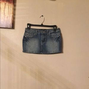 Denim mini skirt